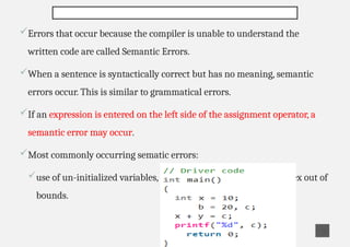 Programming in C - Types of Errorss.pptx