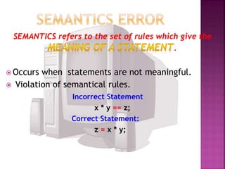 Types of errors | PPTX