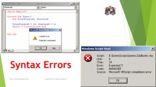 Types of errors 2019 | PPTX