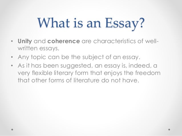 Types of essays