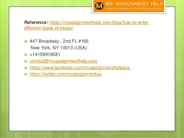 Types of assignments in university image