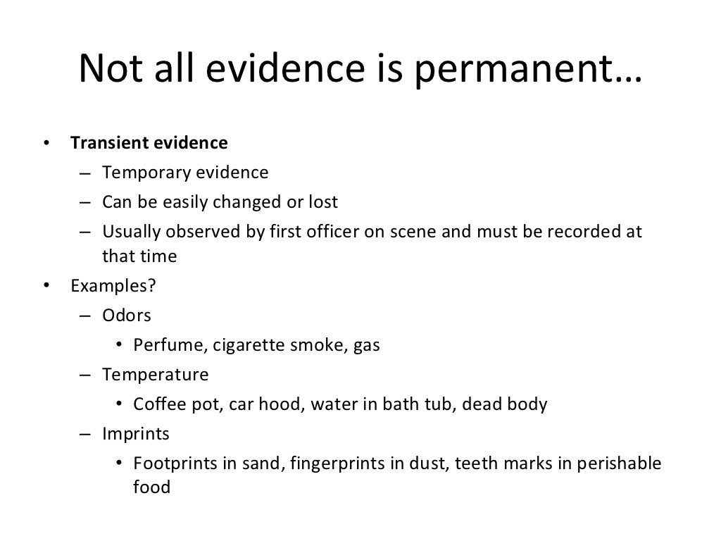 Types Of Evidence Presentation