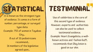 Types of evidences and some simple tasks | PDF