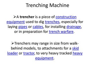 Types of excavating tools and machine | PPTX