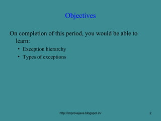 Types of exceptions | PPT