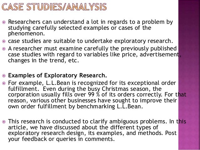 why use explanatory research design