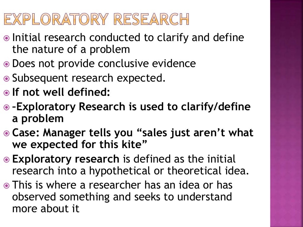 what is exploratory research design example