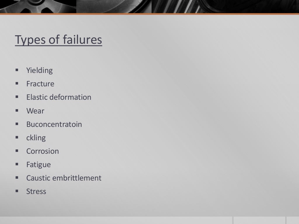 Types of failure