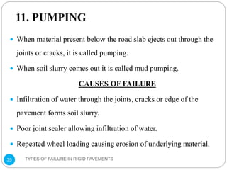 Types of failure in rigid pavements PPTX