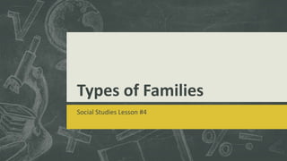 Types of Families 
Social Studies Lesson #4 
 