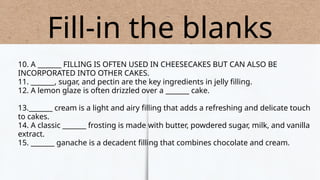 grade 10 types of filling bread and pastry production | PPTX