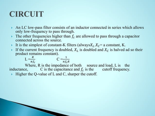 Types of filters | PPTX | Digital Audio | Computer Software and ...