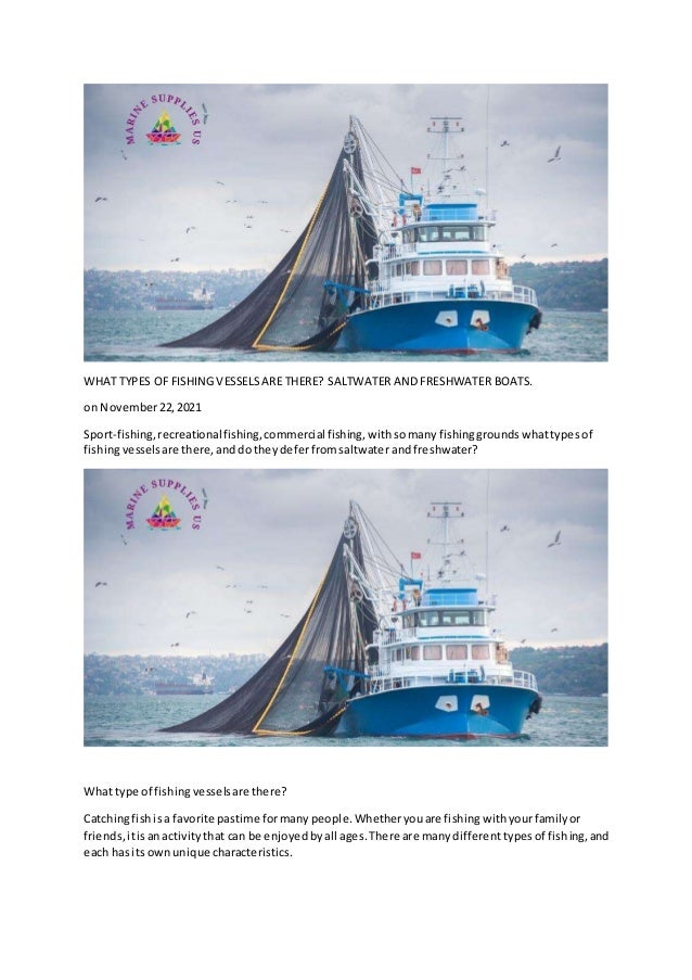 Types of fishing vessels