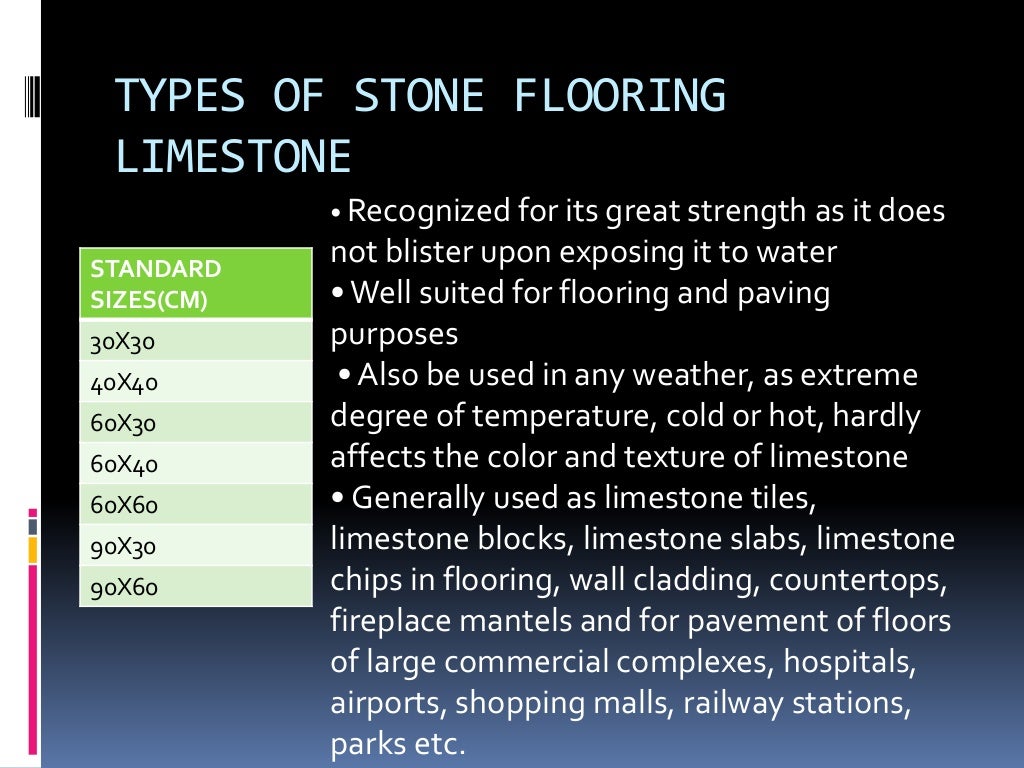 Types of floor finishes