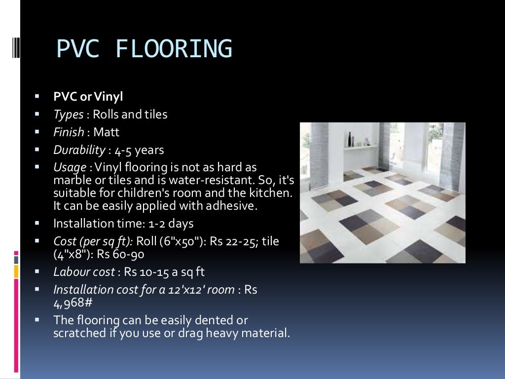 Types of floor finishes