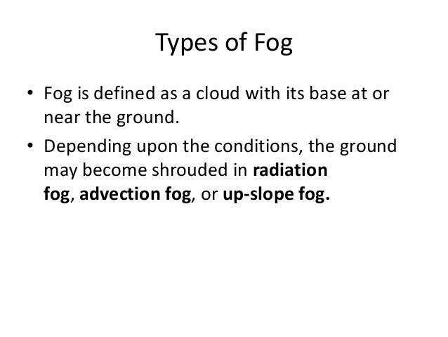 Types of fog