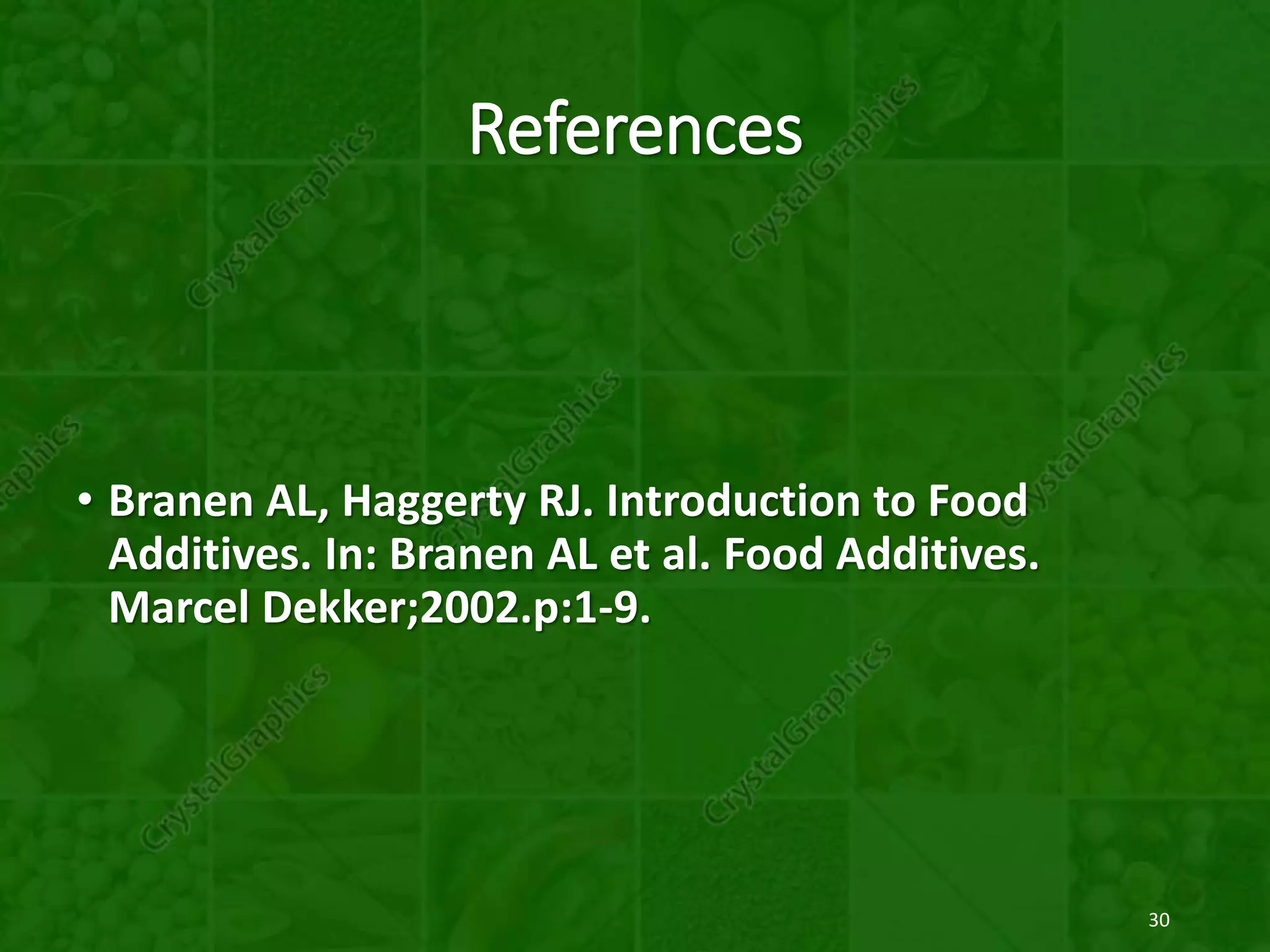 Branen Types of food additives | PPSX