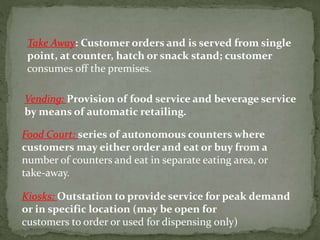 Types of food and beverage services | PPTX