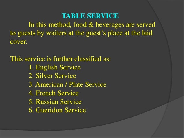 types of food beverage service food and beverage host