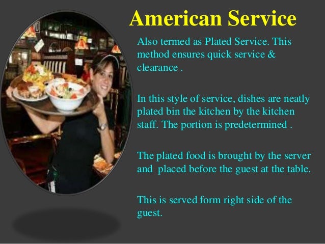 Types Of Food Service : Types and categories of food service system