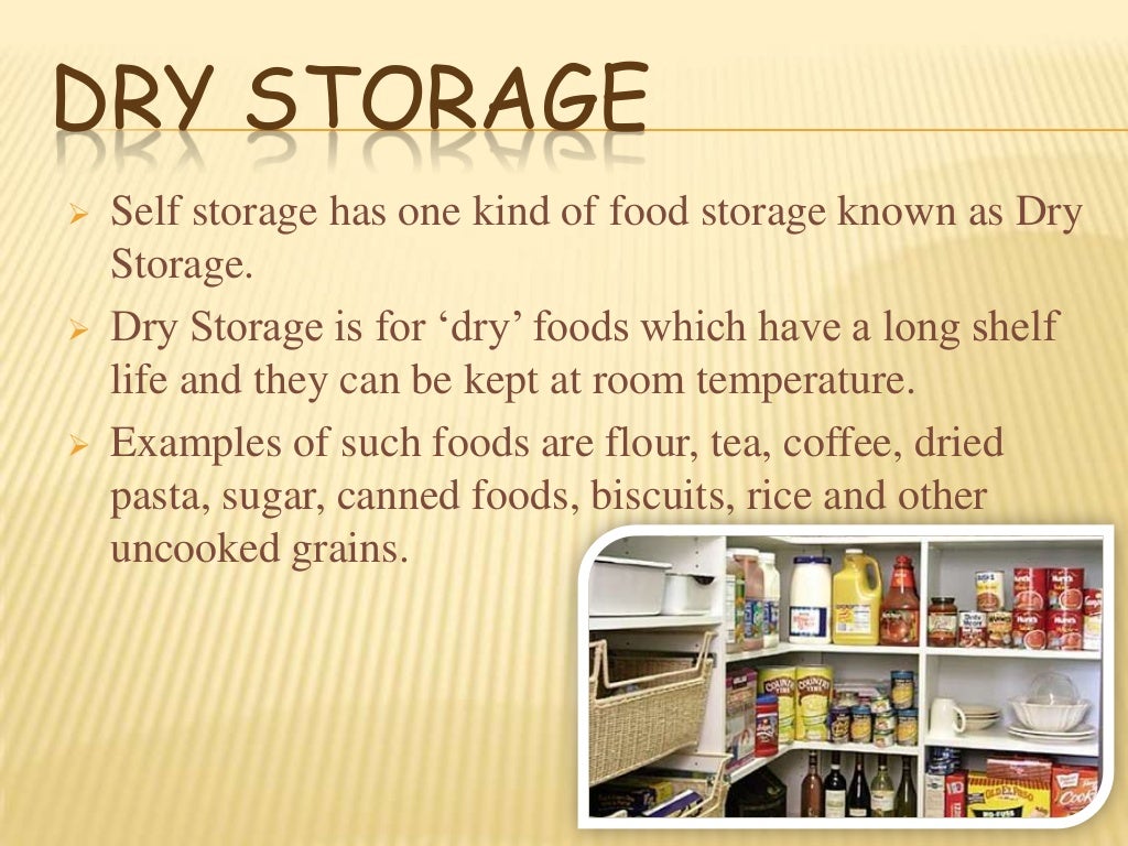 Types of food storage