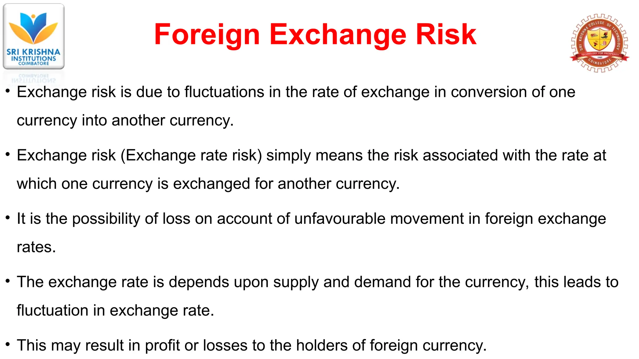 Types of foreign exchange exposure and calculation of exposure | PPT