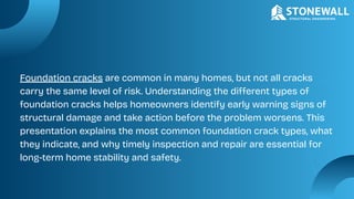 Types of Foundation Cracks - A Homeowner’s Guide | PDF