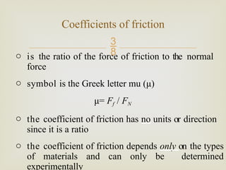 Friction Science Symbol Presentation on categorizes of Frictions | PPTX