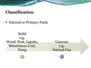 types of fuel ppt DETAILED NOTES FOR UG STUDENTS | PPTX