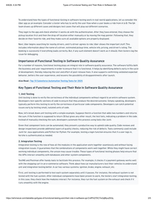 Types of Functional Testing and Their Role in Software QA | PDF