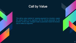 Types of function call | PPTX