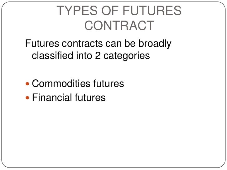 Types of futures contract