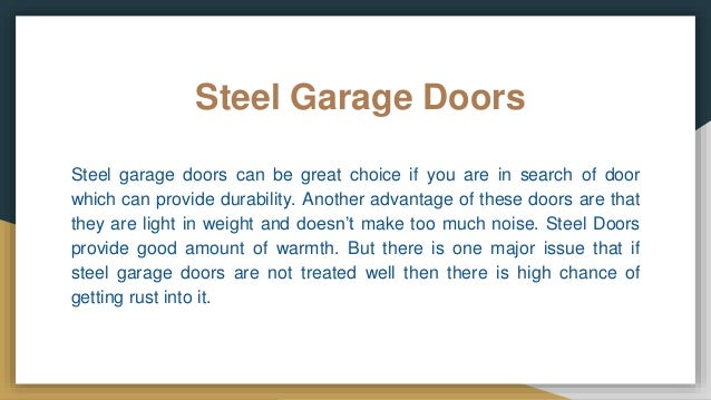 Types Garage Door Material