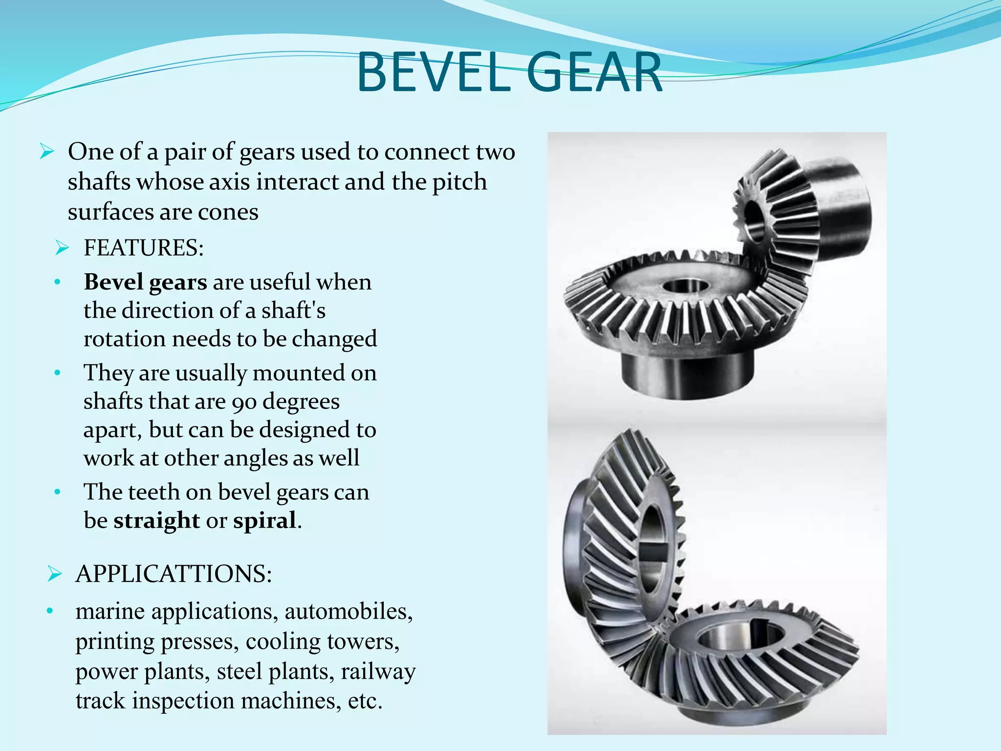 Types of gears | PPTX