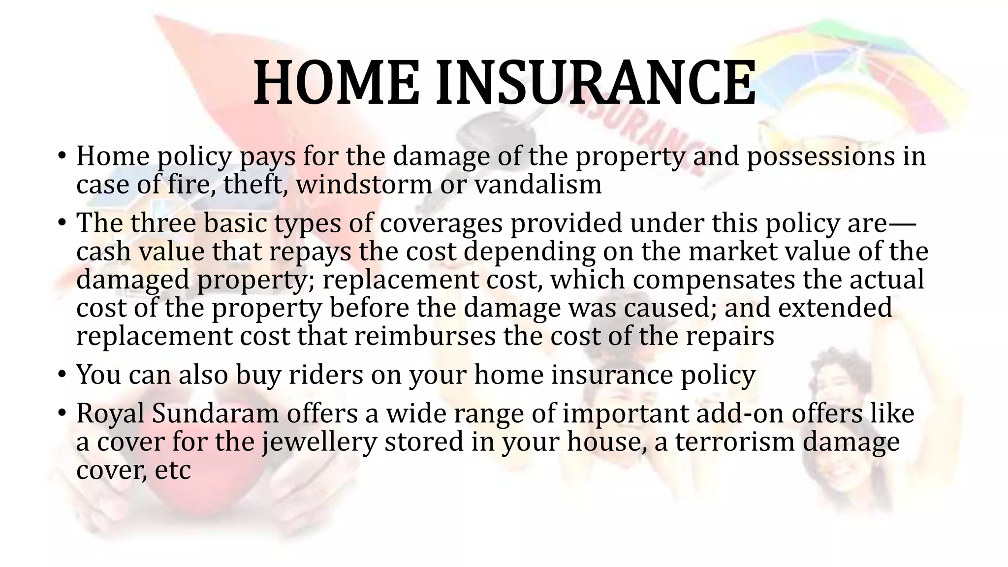 Types of general insurance covers | PPTX