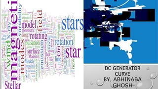 DC GENERATOR
CURVE
BY, ABHINABA
GHOSH
 