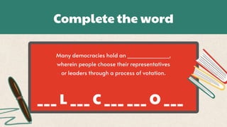 Types of Government Lesson lecciones de s | PPTX