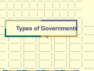 Types of Governments 