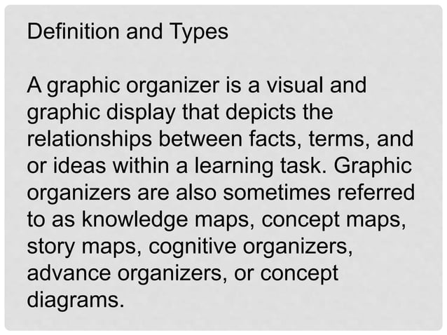 Types of graphic organizers | PPTX