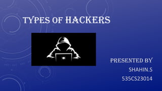 TYPES OF HACKERS (1).pptx hacker of hacker | PPTX