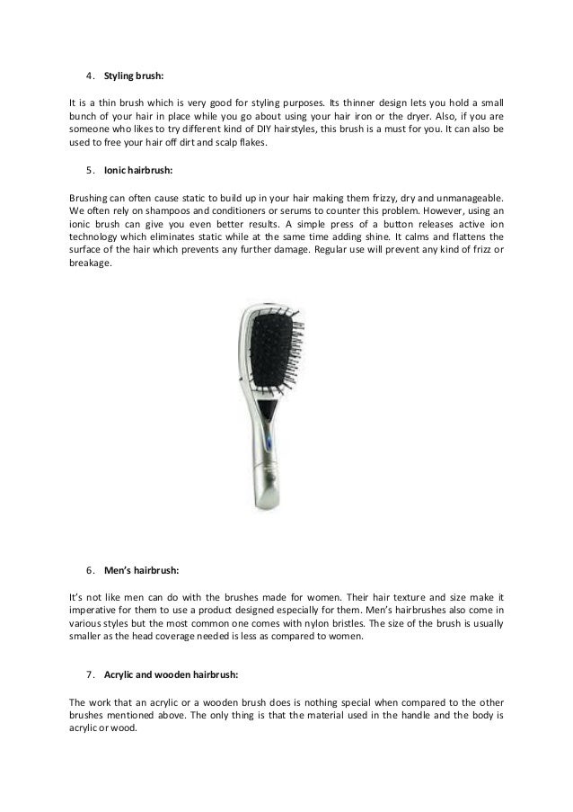 Types Of Hair Brushes And Their Purpose
