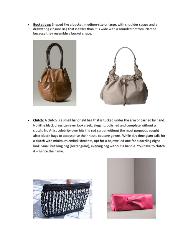 List of all the types of Leather Bags..!! PDF