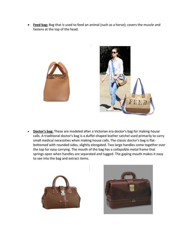 List of all the types of Leather Bags..!! PDF