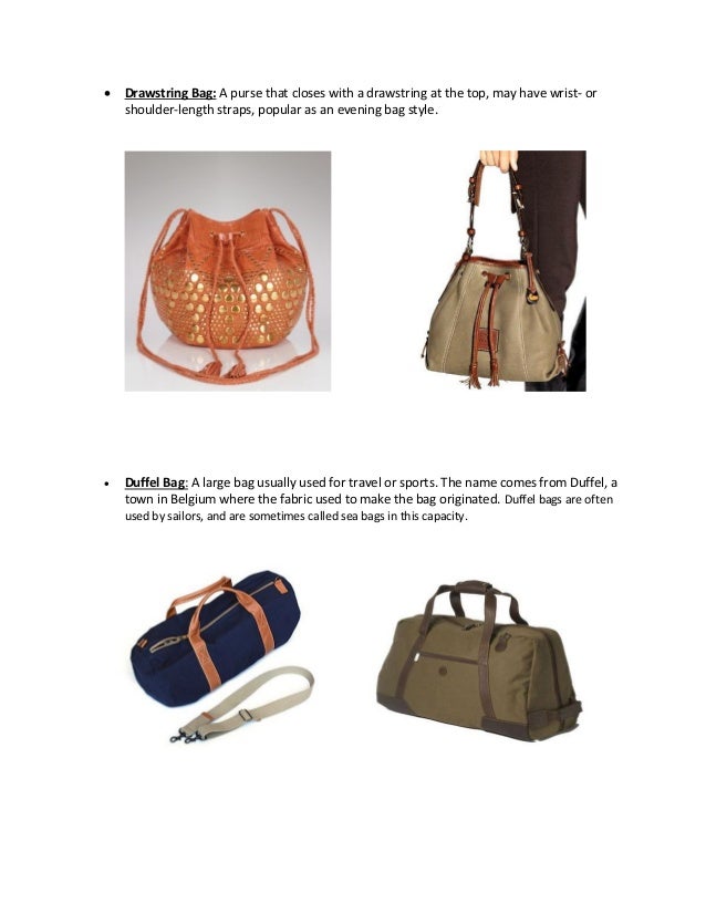 types of bags