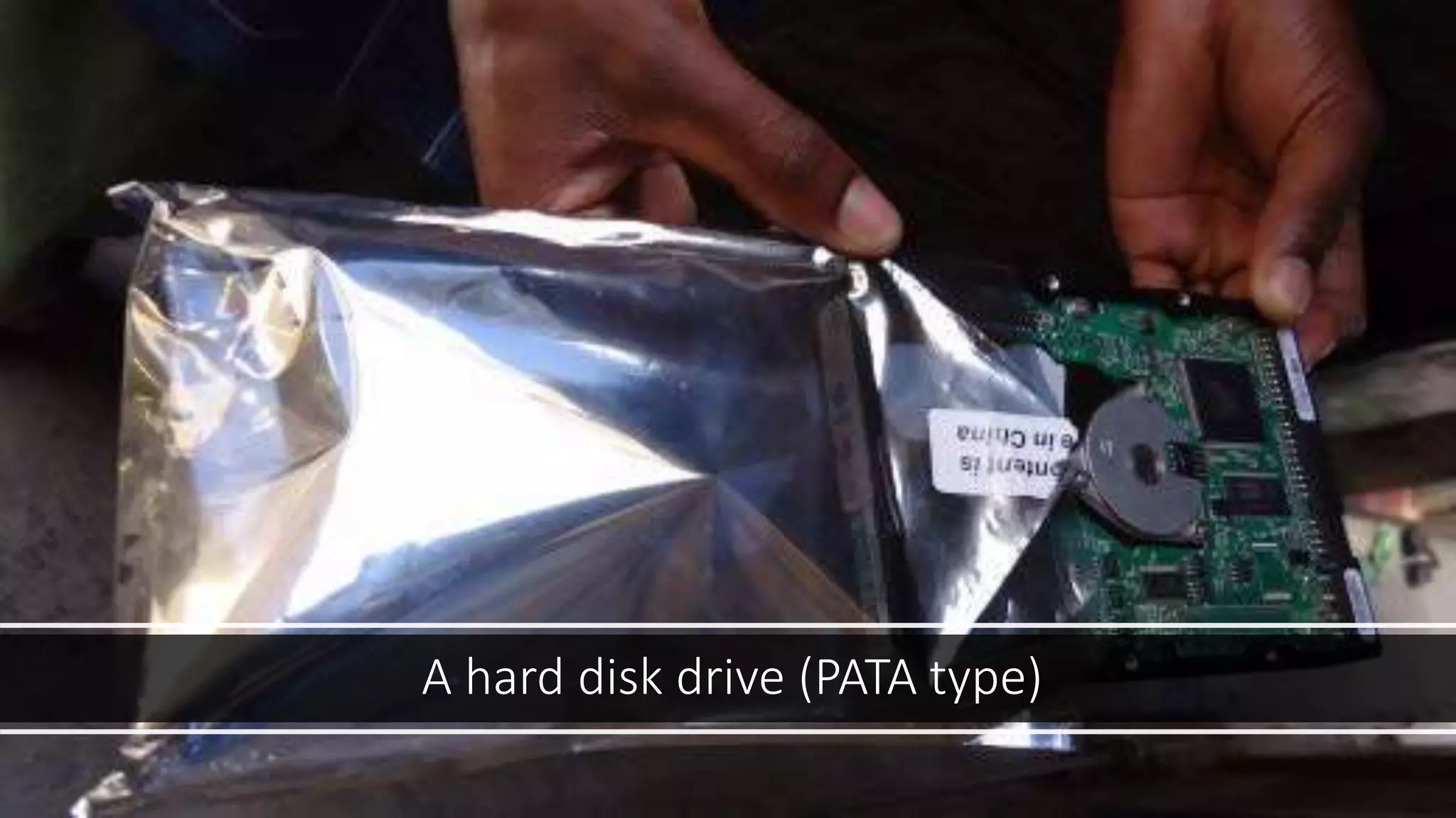 A hard disk drive (PATA type)