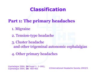 International classification of headache disorders | PPT