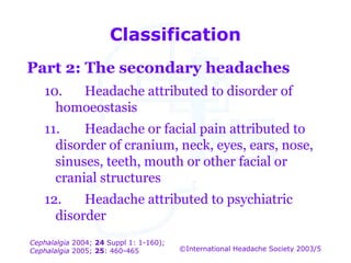 International classification of headache disorders | PPT