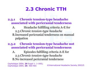 International classification of headache disorders | PPT