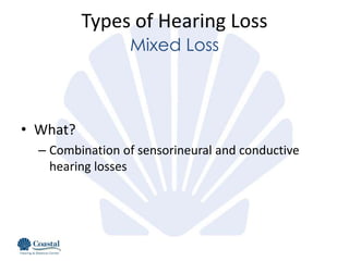 Damage to the microscopic hair cells within the inner ear and/or nerve of hearing