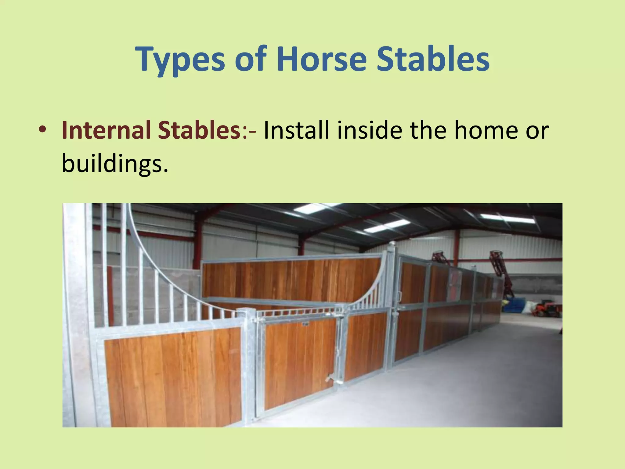 Types of Horse Stables & Barns | PPTX